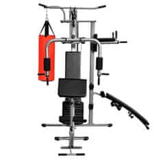 Vidaxl Večnamenska fitnes naprava z 1 boksarsko vrečo 65 kg