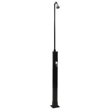Vidaxl Solarni tuš 214 cm 9 L črn