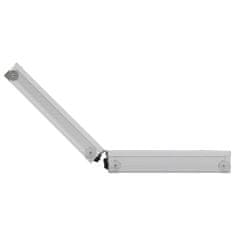 Vidaxl Kovček za pištolo aluminij in ABS srebrn