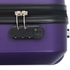 Vidaxl Trdi potovalni kovčki 3 kosi vijolični ABS