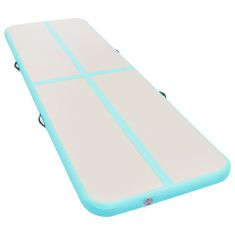 Vidaxl Napihljiva gimnastična podloga s tlačilko 600x100x10 cm modra