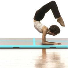Vidaxl Napihljiva gimnastična podloga s tlačilko 600x100x10 cm modra