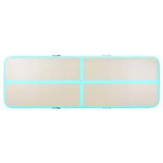 Vidaxl Napihljiva gimnastična podloga s tlačilko 600x100x10 cm modra