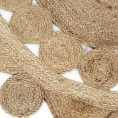 Vidaxl Preproga iz ročno pletene jute 120 cm