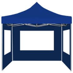 Vidaxl Profesionalni šotor za zabave aluminij 3x3 m moder