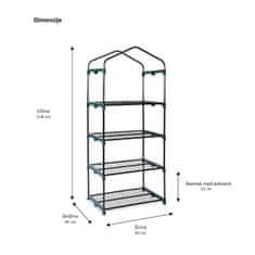 VonHaus rastlinjak 158 x 69 x 49 cm (2521002)