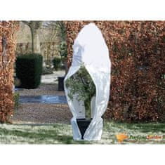 shumee Nature Zimska koprena z zadrgo 70 g/m² bela 1,5x1,5x2 m