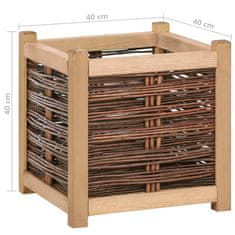 Vidaxl Visoka greda 40x40x40 cm trdna borovina