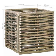 Vidaxl Visoka greda 40x40x40 cm iz lesa leske