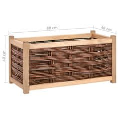 Vidaxl Visoka greda 80x40x40 cm trdna borovina