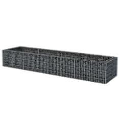 Vidaxl Visoka greda gabion jeklo 360x90x50 cm
