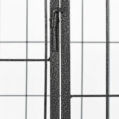 Greatstore Trpežna pasja ograda črna 120x80x70 cm jeklo