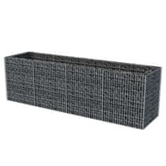 Vidaxl Visoka greda gabion jeklo 360x90x100 cm