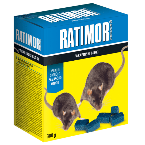 Ratimor Brodifacoum parafinski blok, 5 g / 300 g