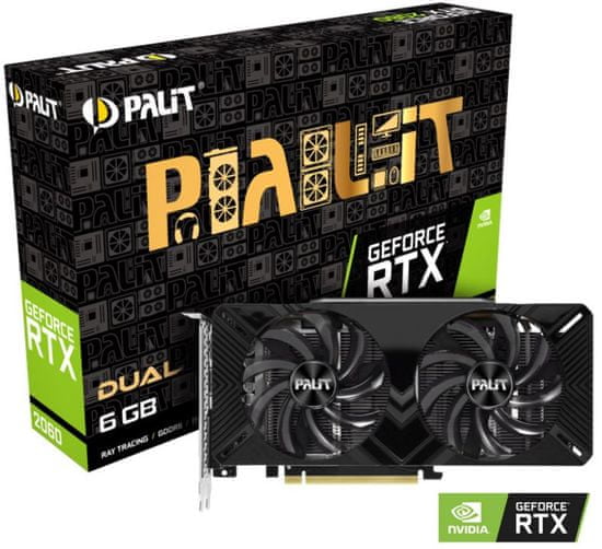 PALiT Dual GeForce RTX 2060, 6 GB GDDR6 grafična kartica