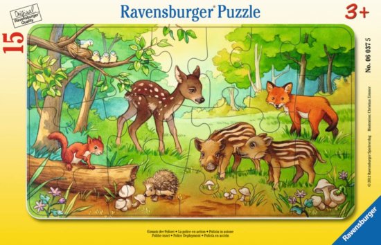 Ravensburger Gozdni kužki Puzzle 15 kosov