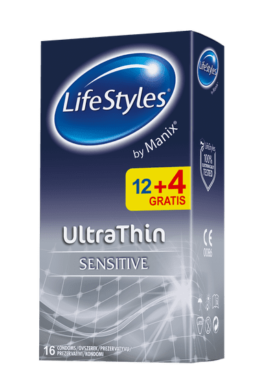 Lifestyles Skyn Ultra Thin kondomi, 12+4