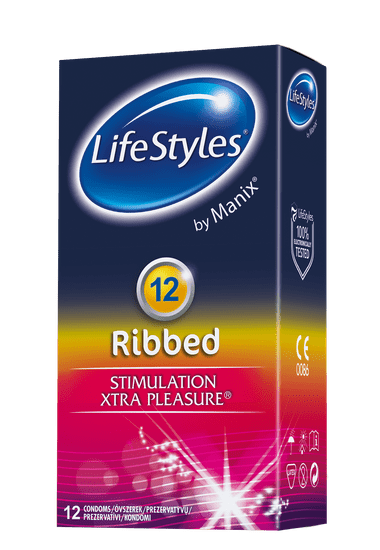 Lifestyles Skyn Ribbed kondomi, 12/1