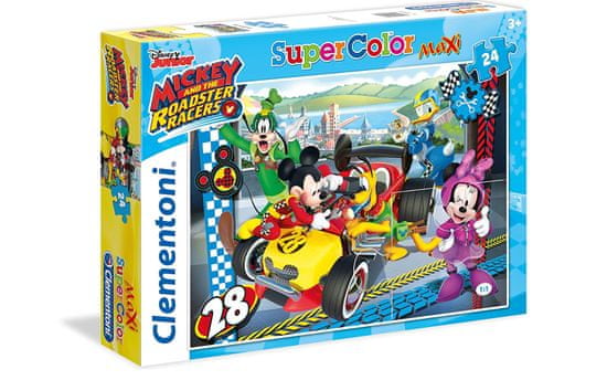 Clementoni Maxi Mickey And The Roadster Racers sestavljanka, 24 kosov (24481)
