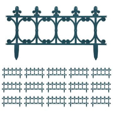 Vidaxl Obroba za travo 16 kosov zelena 10 m PP