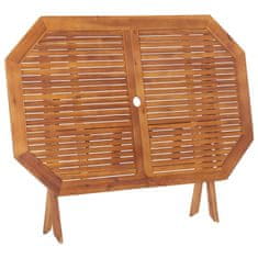 Vidaxl Zložljiva vrtna miza 135x85x75 cm trden akacijev les