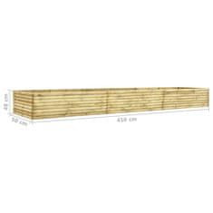 Vidaxl Visoka greda 450x50x48 cm impregnirana borovina 19 mm
