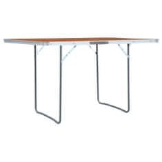 Vidaxl Zložljiva miza za kampiranje iz aluminija 180x60 cm