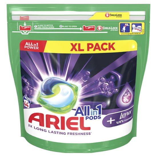 Ariel Unstoppables gel kapsule za pranje, 44 kosov