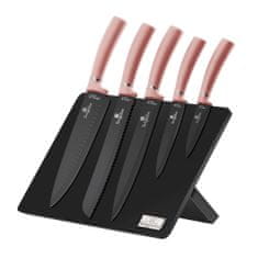 Berlingerhaus I-Rose Edition komplet nožev z magnetnim stojalom, 6 kosov