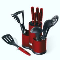 Berlingerhaus Burgundy Metallic Line komplet nožev in kuhinjskih pripomočkov s stojalom, 12 kosov