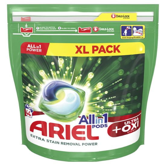 Ariel OXI 3-In-1 gel kapsule za pranje, 44 kosov