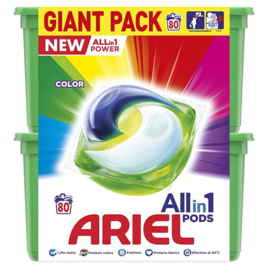 Ariel gel kapsule All-in-1 Color, 80 kosov
