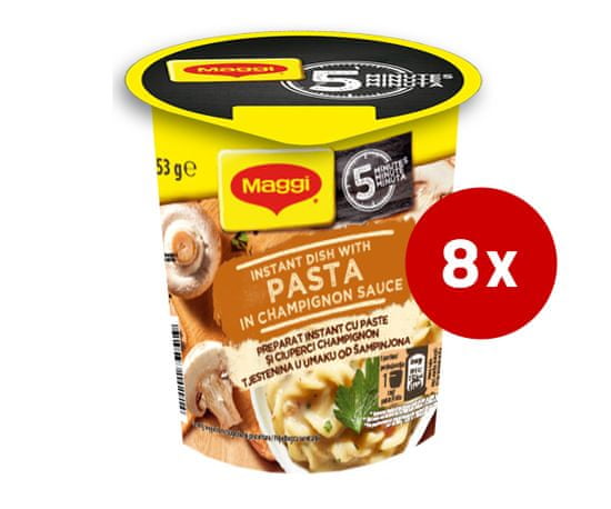 MAGGI instant obrok Makaroni s šampinjoni, 8 x 53 g