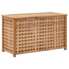 Greatstore Skrinja za perilo iz trdne orehovine 77,5x37,5x46,5 cm