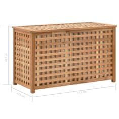 Greatstore Skrinja za perilo iz trdne orehovine 77,5x37,5x46,5 cm