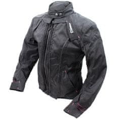 Cappa Racing Ženska tekstilna motoristična jakna STRADA, črna/rožnata L