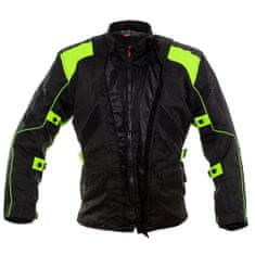 Cappa Racing Tekstilna motoristična jakna UNISEX ROAD, črna/zelena 4XL
