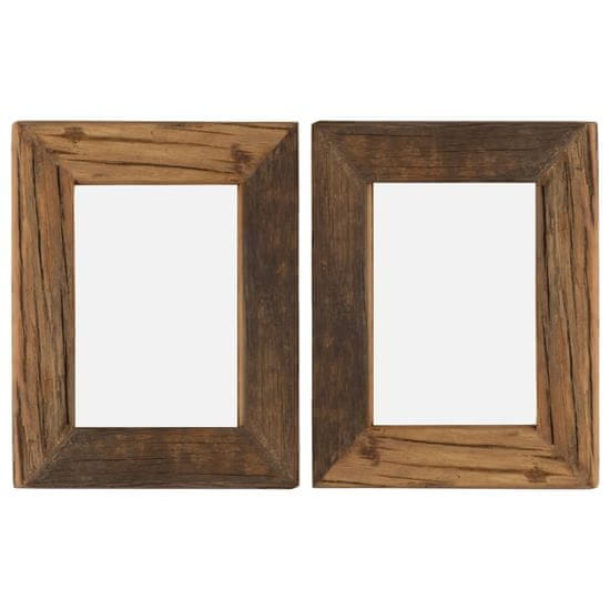Vidaxl Foto okvirji 2 kosa 25x30 cm trden predelan les in steklo