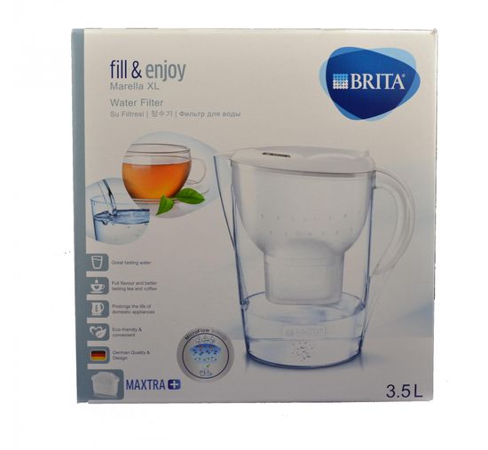 Brita Marella XL Memo kotliček za filtriranje vode, bel, 3,5l