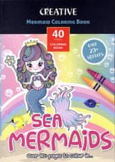 Sea Mermaids 40 pobarvanka z nalepkami