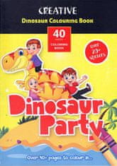Creative Dinosaur Party 40 pobarvanka z nalepkami