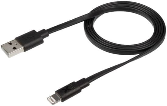 Xtorm Flat USB to Lightning Cable (3 m) CF041, črn