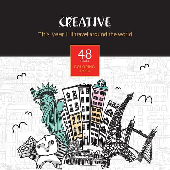 Creative Around the World pobarvanka za odrasle, 48 listov