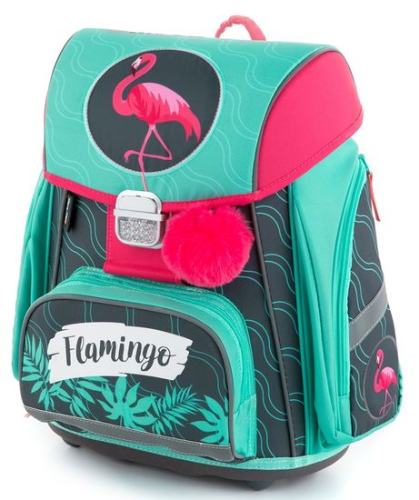 Oxybag Premium Flamingo anatomska šolska torba