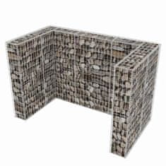 Vidaxl Gabion dvojna ograda za koše za smeti jeklo 180x100x120 cm