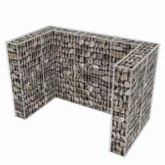 Greatstore Gabion dvojna ograda za koše za smeti jeklo 180x100x120 cm