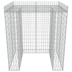 Vidaxl Gabionska stena za koš za smeti pocinkano jeklo 110x100x130 cm