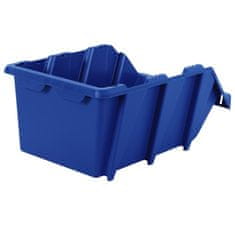 Vidaxl Skladalni zaboji za shranjevanje 35 kosov 218x360x156 mm modri