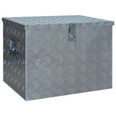 Vidaxl Aluminijasta škatla 610x430x455 mm srebrna