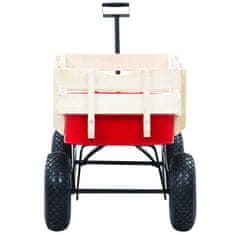 shumee Ročni voziček 150 kg rdeč